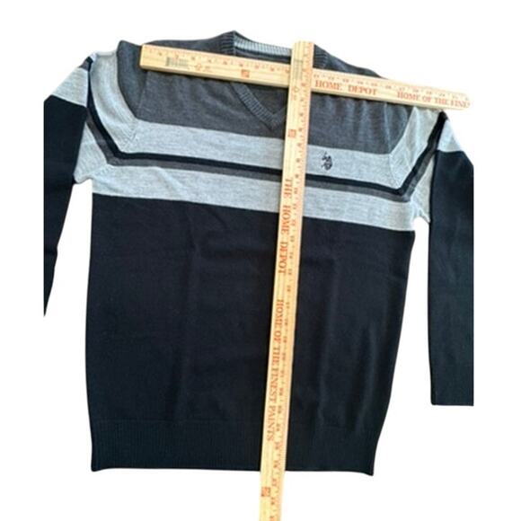"U.S. POLO ASSN." Mens Color Block Acrylic Sweater Preppy Sporty Relaxed Soft - Picture 3 of 9